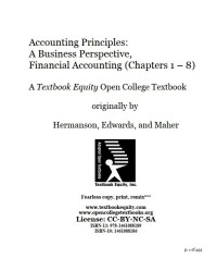 Accounting Principles: a business perspective, financial accounting