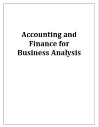 Accounting and finance for business analysis