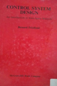 Control system design: an introduction to state-space methods