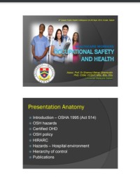 Health care workers occupational safety and health