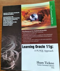 Learning Oracle 11g: a PL/SQL approach